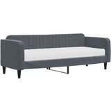  Dnevna postelja z vzmetnico temno siva 80x200 cm žamet | Shoptok.si