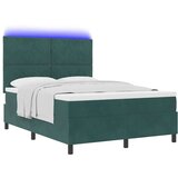  LED Box Spring Krevet Tamnozelena 140 x 200 cm tkanina | shoptok.hr