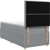  Boxspring krevet s madracem Svjetlosiva 100 x 200 cm Tkanina | shoptok.hr