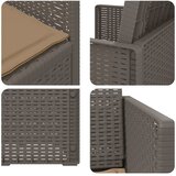  Vrtne stolice za blagovanje 2 pcs Svijetlosiva i taupe PP | shoptok.hr