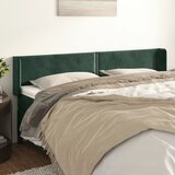 vidaXL Uzglavlje s ušima tamnozeleno 163x16x78/88 cm baršunasto | shoptok.hr