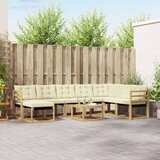  Set vanjskih sofa 9 kom. Bijela i krem | shoptok.hr