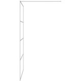 Pregrada za tuš srebrna 115 x 195 cm s prozirnim staklom ESG | shoptok.hr