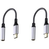 INF Zlato prevlečen Type-C na 3,5 mm adapter z nadzorom, 2 kosa Silver, (5000296331) Cene