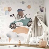 Foto tapeta - Teddy Bear in a Racing Car 500x350 Vodootporna | shoptok.hr