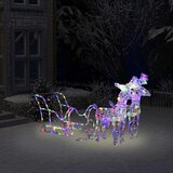  Božični jeleni s sanmi 160 LED lučk 130 cm iz akrila, (20707844) | Shoptok.si