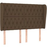  Uzglavlje s ušima tamnosmeđe 163x23x118/128 cm od tkanine | shoptok.hr
