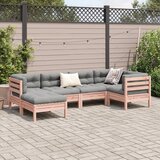  6-dijelni set vrtnih sofa od duglazije i jelovine s jastucima | shoptok.hr