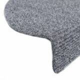  Prostirke za stepenice, samoljepljive, 15 kom, 56x17x3 cm, svijetlo sive, poluokrugle | shoptok.hr