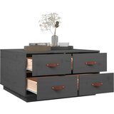  Stolić za kavu sivi 80 x 80 x 45 cm od masivne borovine | Eponuda.com