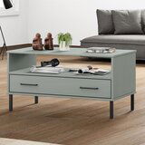 The Living Store Klubska mizica siva 85x50x45 cm trden les OSLO - Klubska Mizica, (21573714) | Shoptok.si