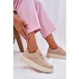 EVENTO Suede Platform Sneakers Beige Rilwena | Shoptok.si