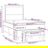 Box spring krevet s madracem tamnoplavi 120 x 200 cm baršunasti | shoptok.hr