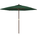  Vrtni suncobran s drvenim stupom zeleni 299 x 240 cm | Eponuda.ba
