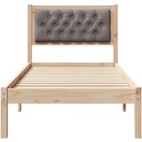  Okvir za krevet Sivo-smeđa 90 x 200 cm tkanina | shoptok.hr