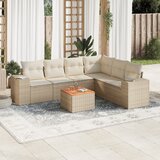vidaXL 7-dijelni set vrtnih sofa od poliratana s jastucima bež | shoptok.hr