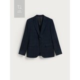 Reserved Karirani slim fit sako - mornarsko plava | shoptok.hr