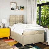  Krevet box spring s madracem krem 120 x 190 cm od tkanine | shoptok.hr