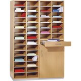 eurokraft pro Urejevalna postaja, VxŠxG 1864 x 615 x 440 mm, 14 predelkov DIN A4, svetlo siva RAL 7035 | Shoptok.si