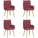  Trpezarijske stolice 4 pcs Tkanina Vinska crvena | shoptok.hr