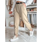 DStreet Spodnie damskie chinosy z paskiem TAILANDI latte | shoptok.hr
