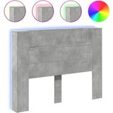 Maison Chic posteljno vzglavje - vzglavna omarica - nočna omarica led beton. siva 140x16,5x103,5 cm, (21705574) Cene