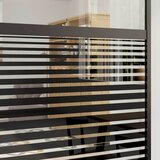 Staklena vrata Prugasti Crna 102,5 x 2 x 205 cm Aluminij | Eponuda.ba