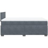  Krevet box spring s madracem tamnosivi 120 x 190 cm baršun | shoptok.hr