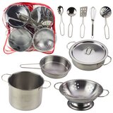  Set kuhinjskog pribora u ruksaku - metalni lonci i žlice, 12 komada | shoptok.hr