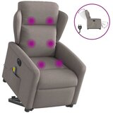 vidaXL Električni masažni naslanjač s funkcijo vstajanja taupe Cene