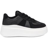 Shelvt Classic black sneakers with a thick sole Cene