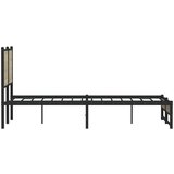 Metalni okvir kreveta s uzglavljem boja hrasta sonome 140x200cm | shoptok.hr