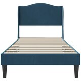  Krevetna konstrukcija s uzglavljem Plava 80 x 200 cm Baršun | shoptok.hr