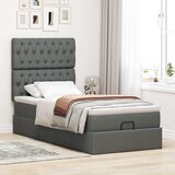  Otomanski krevet s madracem tamnosivi 90x200 cm tkanine | shoptok.hr