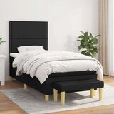  Krevet s oprugama i madracem crni 90x200 cm od tkanine Cijene