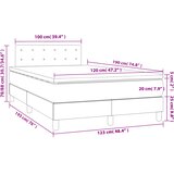  s oprugama i madracem smeđesivi 120 x 190 cm od tkanine | shoptok.hr