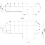 Micadoni Home Plava baršunasti kutna garnitura Diana – | shoptok.hr