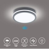  Brilagi - LED spoljašnje svetlo sa senzorom BENE LED/24W/230V, prečnik 26 cm, IP54 | Eponuda.com