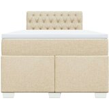 vidaXL Krevet s oprugama i madracem krem 120 x 200 cm od tkanine | shoptok.hr