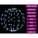  Lopta Hladna bijela 30 x 30 x 32 cm Metal 96 LED lampica | shoptok.hr