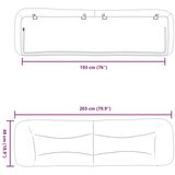 vidaXL jastuk za uzglavlje bijeli 193 cm od umjetne kože - bijela 193 cm 1 | shoptok.hr