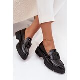 Boto Patent Leather Women's Loafers Moccasins With Decorative Clasp Black Luvianne | Shoptok.si