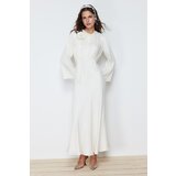 Trendyol Rose Detailed Woven Satin Wedding/Special Occasion Long Evening Dress | Shoptok.si