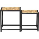  Stolići za čaj 2 kom MDF crno-žuti | shoptok.hr