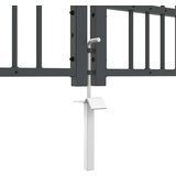 vidaXL Vrat z konico s ključavnico Siva 305 x 125 cm Jeklo | Shoptok.si