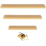 set zidnih polica 3 kom, 30/45/60 x 15 cm, smeđe