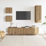  5-dijelni zidni TV ormarić Artisan hrast izrađen od drva | shoptok.hr