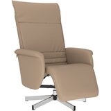  Naslonjač od umjetne kože s osloncem za noge boja cappuccina | shoptok.hr