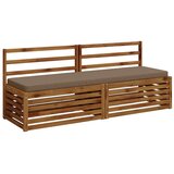  Jastučić za klupu - 1 dio VUGHT 100% poliester Sivosmeđa - Taupe (melange) 180 x 50 cm 1 | shoptok.hr
