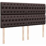 vidaXL Box spring postelja z vzmetnico temno rjav 200x200 cm blago, (21307657) | Shoptok.si